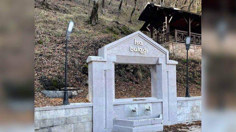 Şuşanın simvolu “İsa bulağı” bərpa edilib