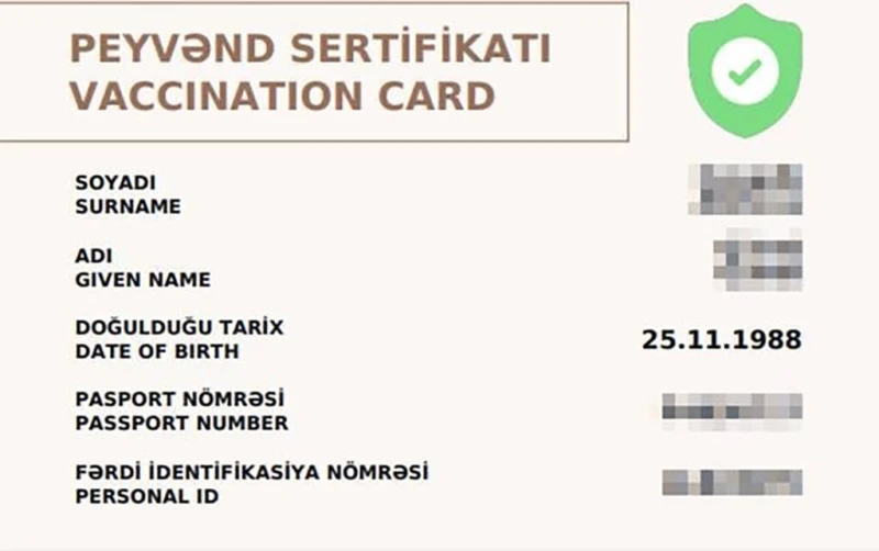 DİN: Saxta COVID pasportu satanlarla yanaşı alanlar da cəzalandırılacaq