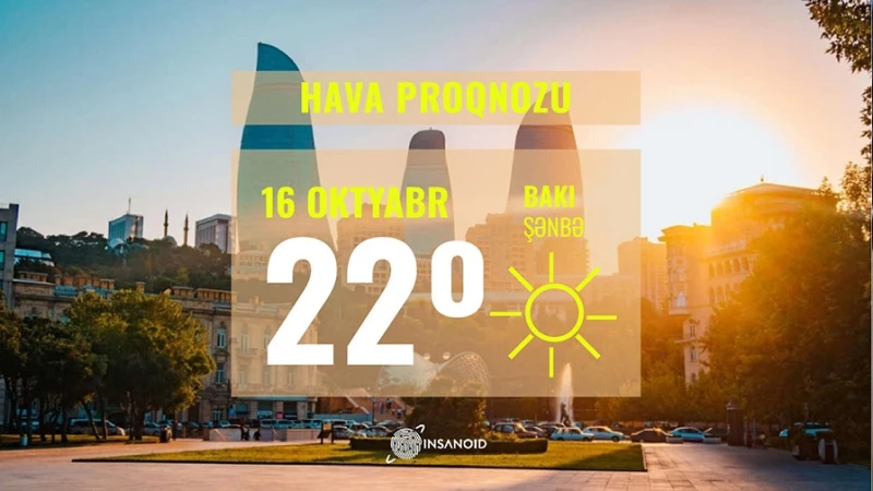 Şənbə günü hava günəşli keçəcək: 22° isti olacaq
