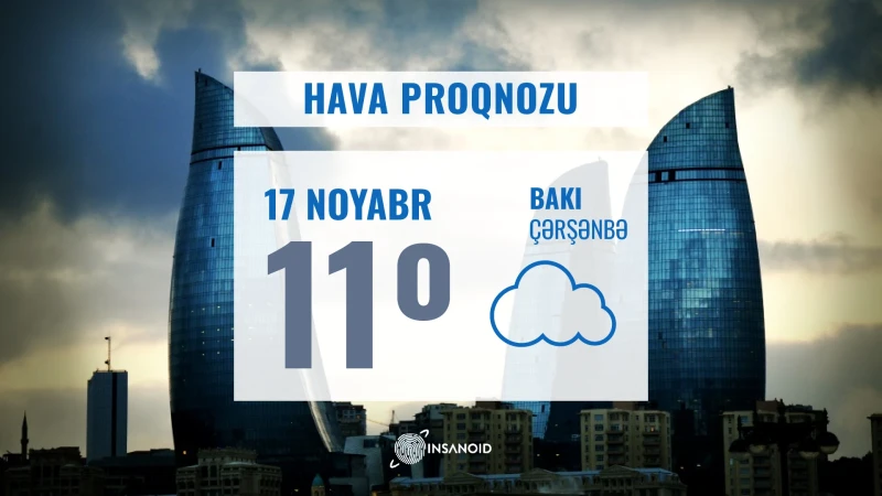 Bugün havanın temperaturu 11° isti olacaq