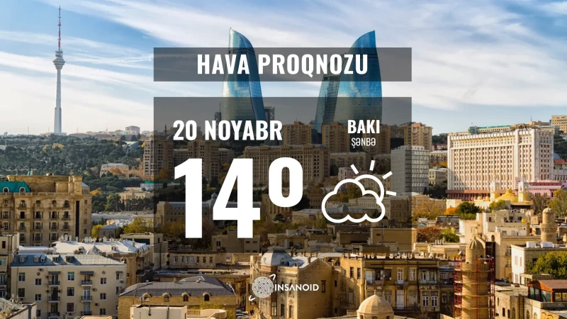 Günün havası: Bakıda 14° isti olacaq