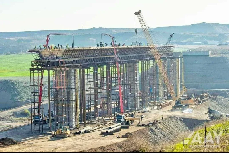 Tovuz çayı üzərində 290 metr uzunluğa malik körpü tikilir