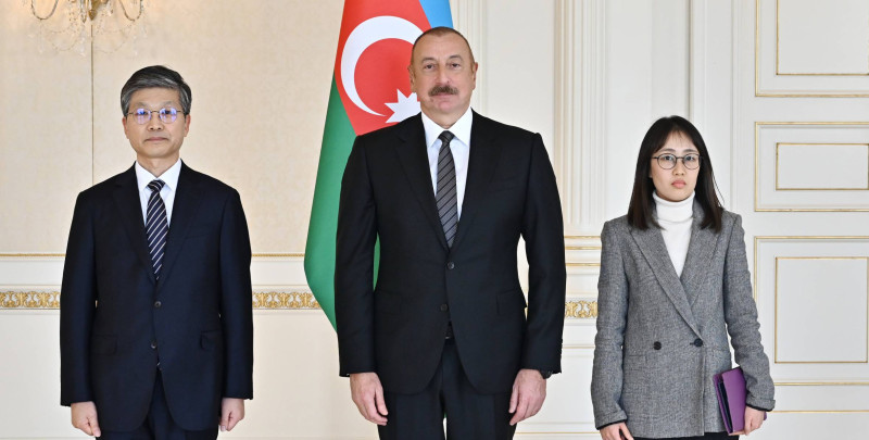Prezident Koreyanın Azərbaycandakı yeni səfirinin etimadnaməsini qəbul edib