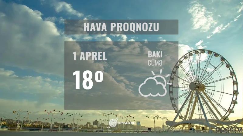 Aprelin ilk gününə olan hava proqnozu: 18° isti olacaq