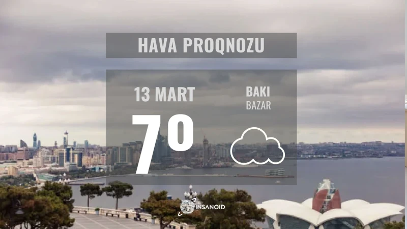 Bazar gününün havası: 7° isti olacaq