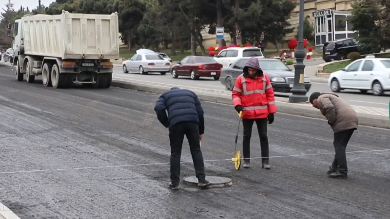 Bayram günlərində Bakının 13 küçəsi təmir edilib