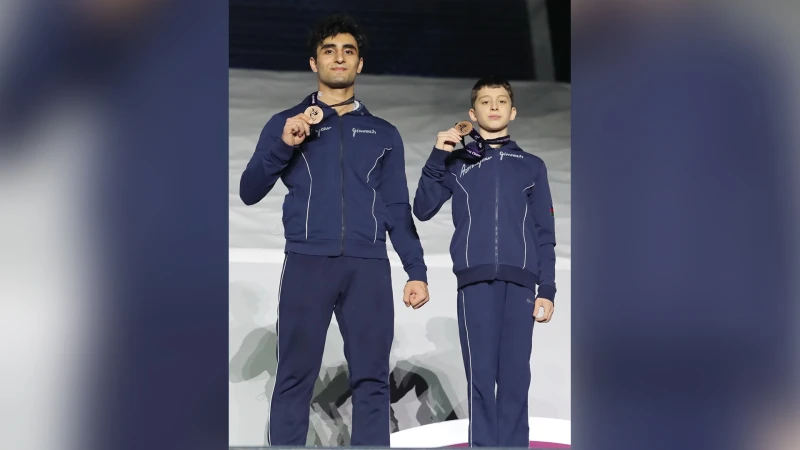 Azərbaycanın akrobatları Bakıdakı dünya çempionatında növbəti medalını qazanıb