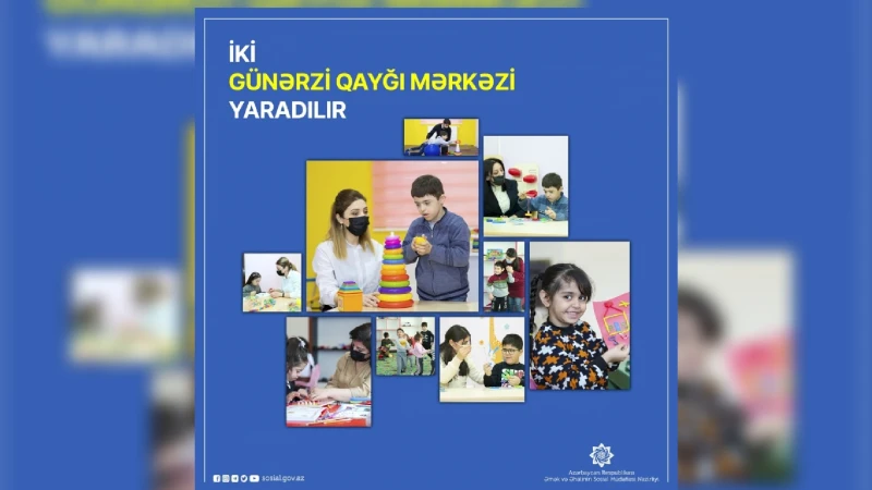 Sağlamlıq imkanları məhdud uşaqlar üçün iki qayğı mərkəzi yaradılır