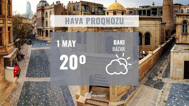 Mayın ilk günündə Bakıda 20° isti olacaq