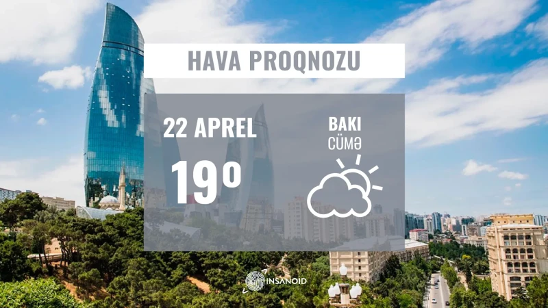 Cümə gününə olan hava proqnozu: 19° isti olacaq