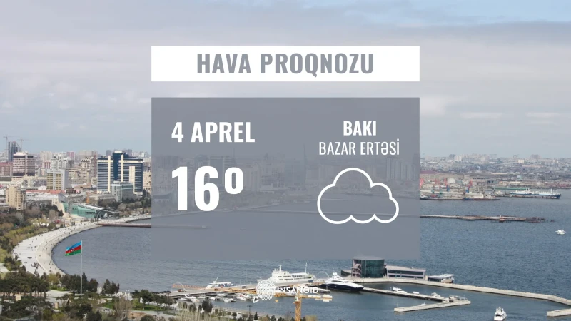 Günün havası: 16° isti olacaq