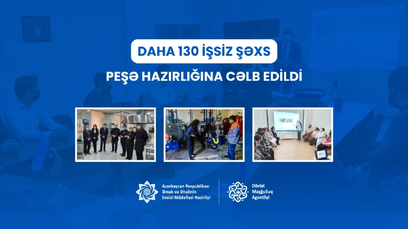 Gəncədə 130 işsiz şəxs peşə kurslarına cəlb edilib
