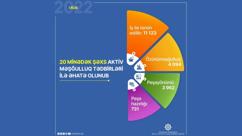 Cari ildə 20 minədək şəxsin məşğulluğuna dəstək göstərilib