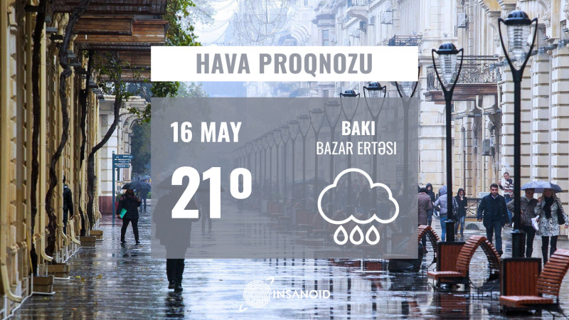 Günün hava proqnozu: yağış yağacaq
