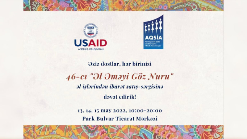 Bakıda qadın sahibkarların əl işlərindən ibarət satış-sərgisi keçiriləcək