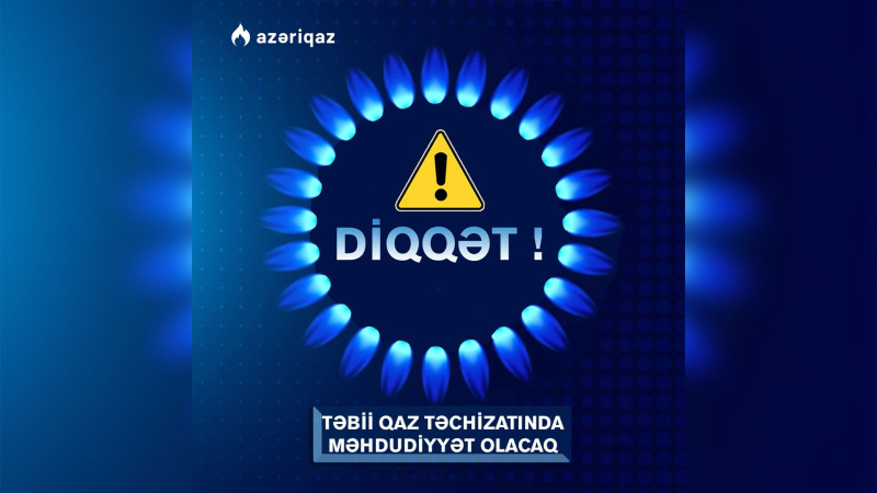 Bakının Qaradağ rayonunda qaz kəsiləcək