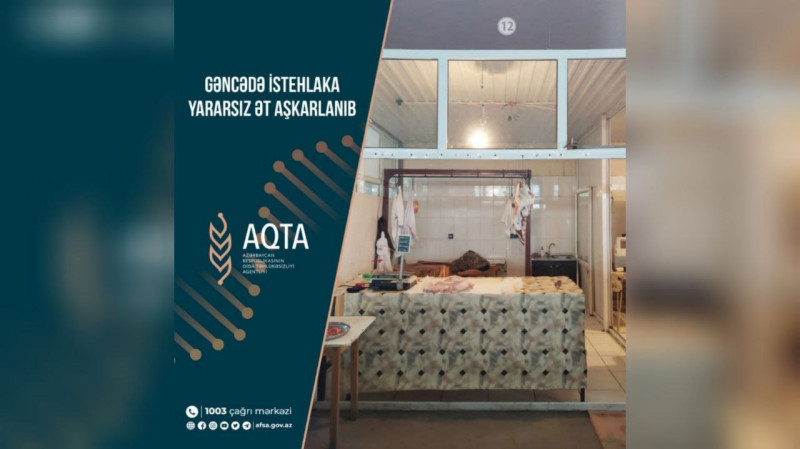 Gəncədə istehlaka yararsız ət aşkarlanıb