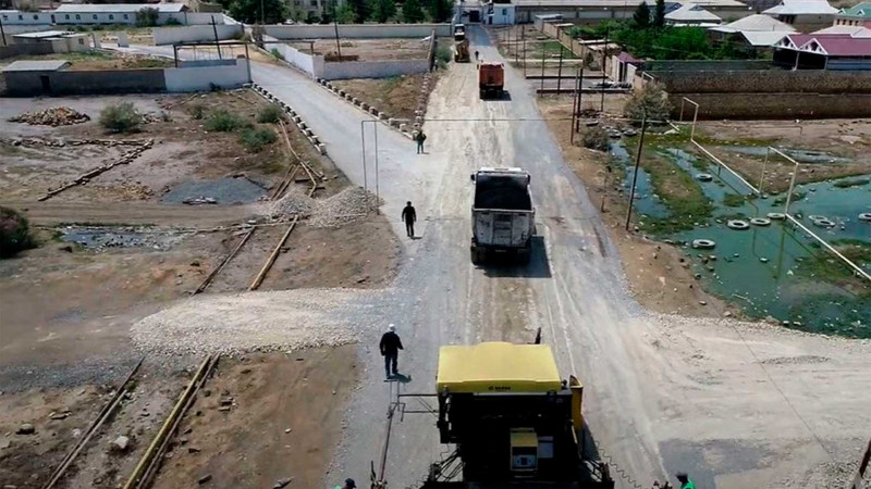 Qobustanda mərkəzi küçənin təmiri yekunlaşıb