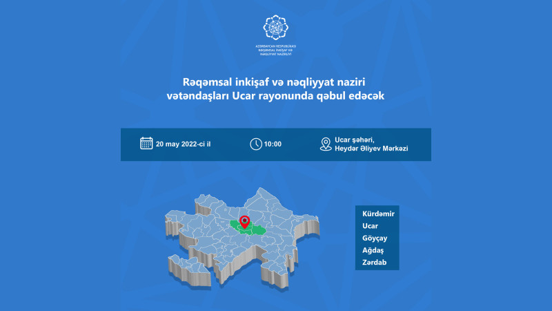 Nazir Ucarda vətəndaşları qəbul edəcək