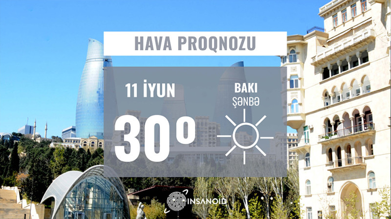 Şənbə günü 30° isti olacaq
