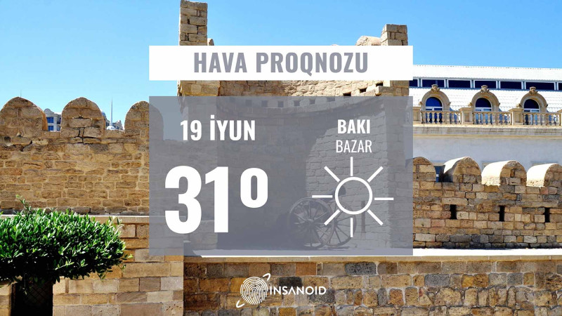 Bazar günü Bakıda 31° isti olacaq