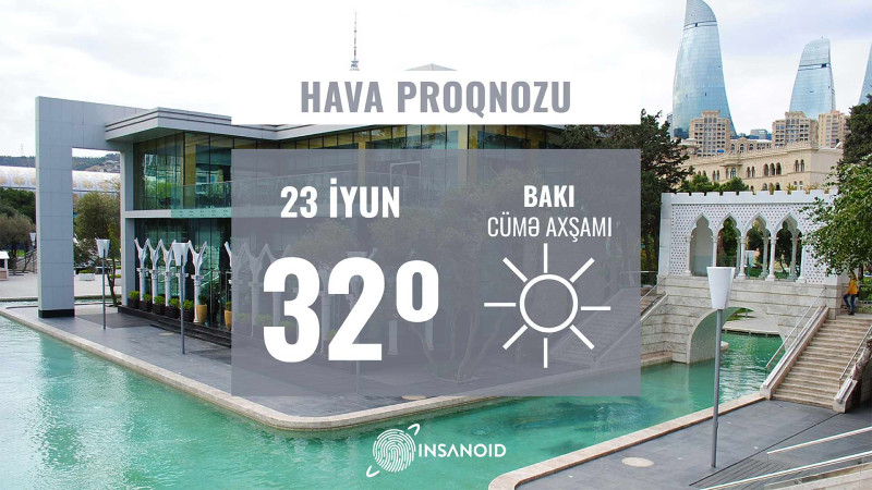 İyunun 23-nə olan hava proqnozu: 32° isti olacaq