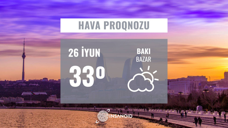 Bazar günü 33° isti olacaq