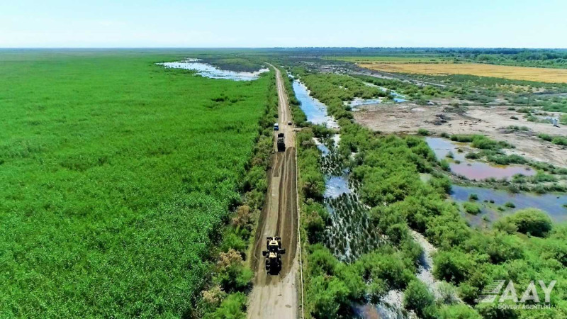 İmişli rayonunda yollar yenidən qurulur