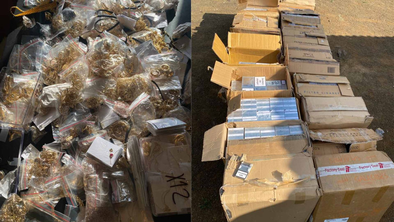 İrandan Azərbaycana 11 kiloqrama yaxın qızıl və 7 050 qutu siqaret keçirilib