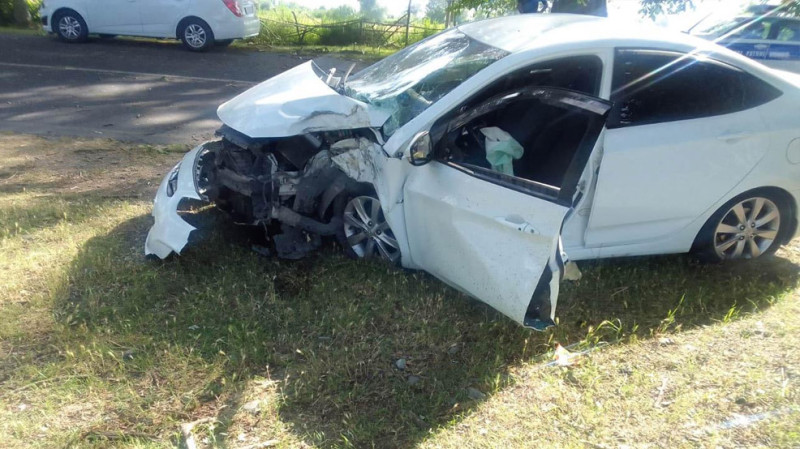 Oğuzda yol qəzası baş verib, sürücü yaralanıb