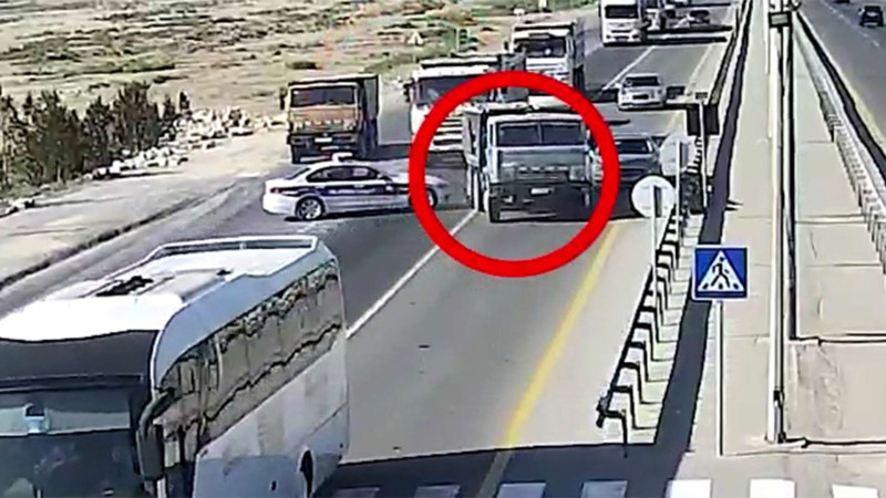 Polisə tabe olmayan KamAZ sürücüsü həbs edilib