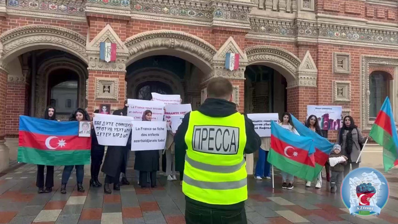 Fransanın Moskvadakı səfirliyi qarşısında keçirilən aksiyanın daha bir iştirakçısı saxlanılıb