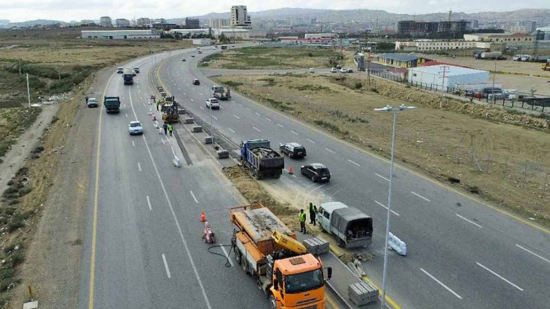 Saray-Novxanı yolunda yeni geriyə dönmə yeri yaradılır