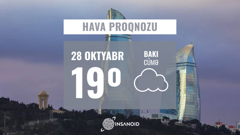 Cümə gününə olan hava: 19° isti olacaq