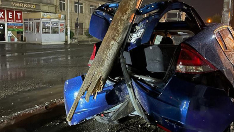 Masazırda yol nişanının səhv qoyulması qəzaya səbəb olub