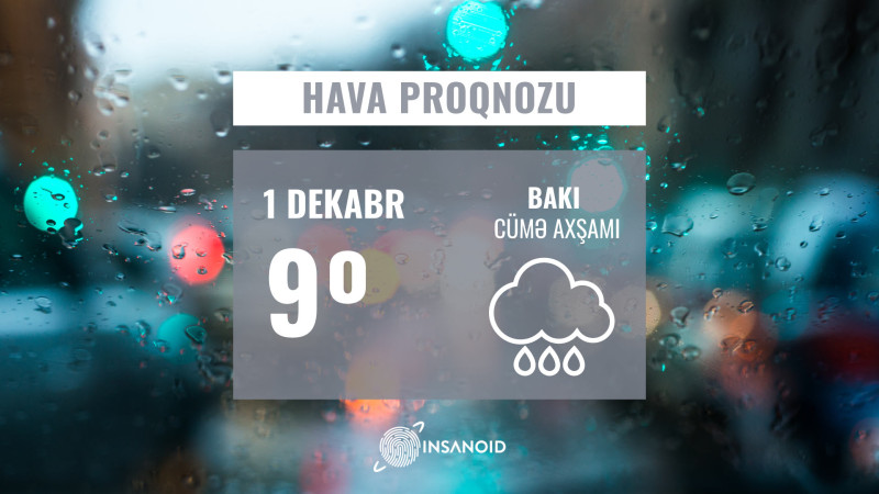 Qışın ilk günü Bakıda yağış yağacaq