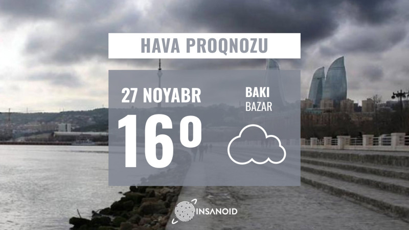 Bazar günü hava proqnozu: 16° isti olacaq