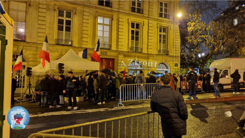 Hazırda Parisdə erməni diasporu Senata minnətdarlıq aksiyası keçirir