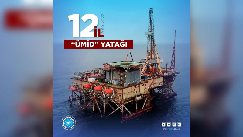 “Ümid” yatağından 6 milyard kubmetrdən çox qaz hasil edilib