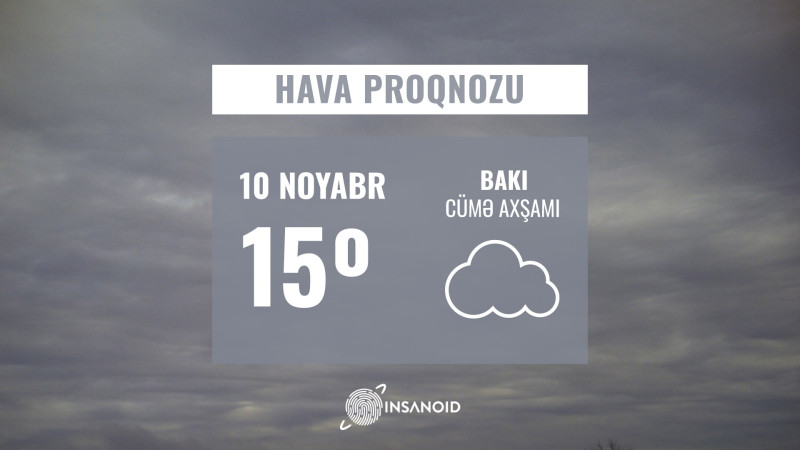 Noyabrın 10-da Bakıda 15° isti olacaq
