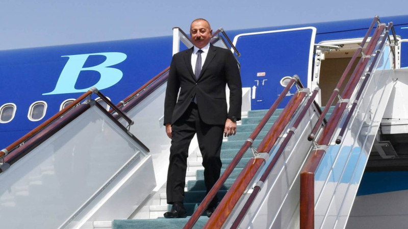 Prezident İlham Əliyev Özbəkistana səfərə gedib