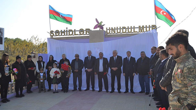 Füzulidə şəhidlərin xatirəsinə abidə ucaldılıb