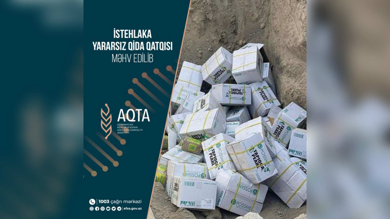 İstehlaka yararsız 640 kq qida qatqısı məhv edilib