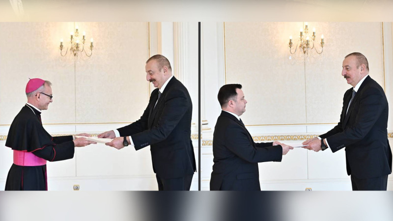 İlham Əliyev Moldova və Vatikanın yeni səfirlərinin etimadnamələrini qəbul edib