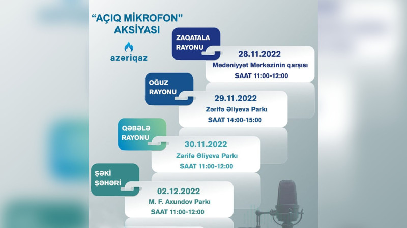 Azəriqaz Açıq mikrofon aksiyaları keçirəcək