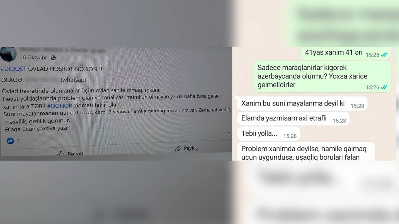 Sosial şəbəkələrdə ana olmaq istəyənlərə əxlaqsız təkliflər edilir