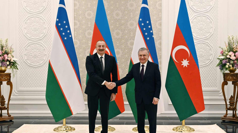 Səmərqənddə Azərbaycan və Özbəkistanın başçıları arasında görüş keçirilib