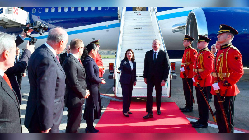 Prezident İlham Əliyev Albaniyaya dövlət səfərinə gedib