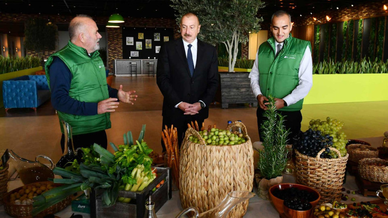 Prezident Zirədə zeytun emalı zavodunun açılışında iştirak edib