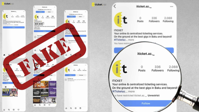 “iTicket” saytının adından istifadə edənlərdən ehtiyatlı olun
